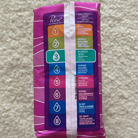Poise Incontinence Pads for Women, 3 Drop Light Absorbency, Regular Length, 30ct - Picture 4 of 5